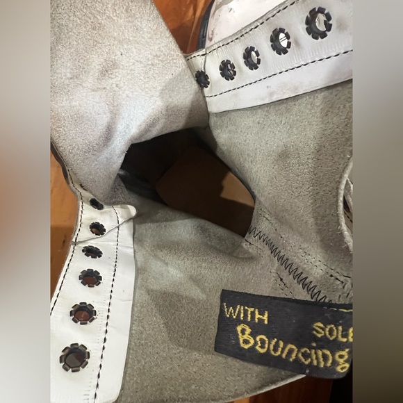 Dr Martens Bex Steel Toe White Platform Combat Boots - Picture 7 of 16